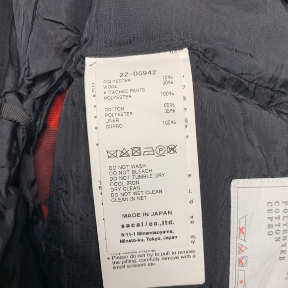 Sacai Buffalo Check Red Trousers - Picture 7 of 7